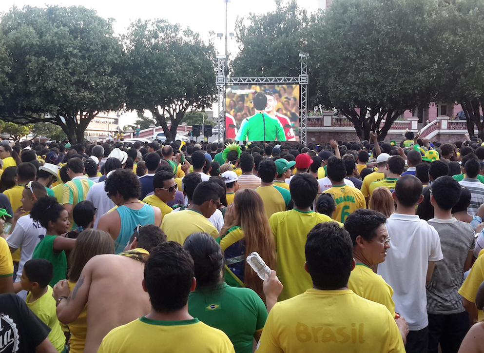 Jogo do Brasil será transmitido em telão no Largo de São Sebastião nesta sexta-feira