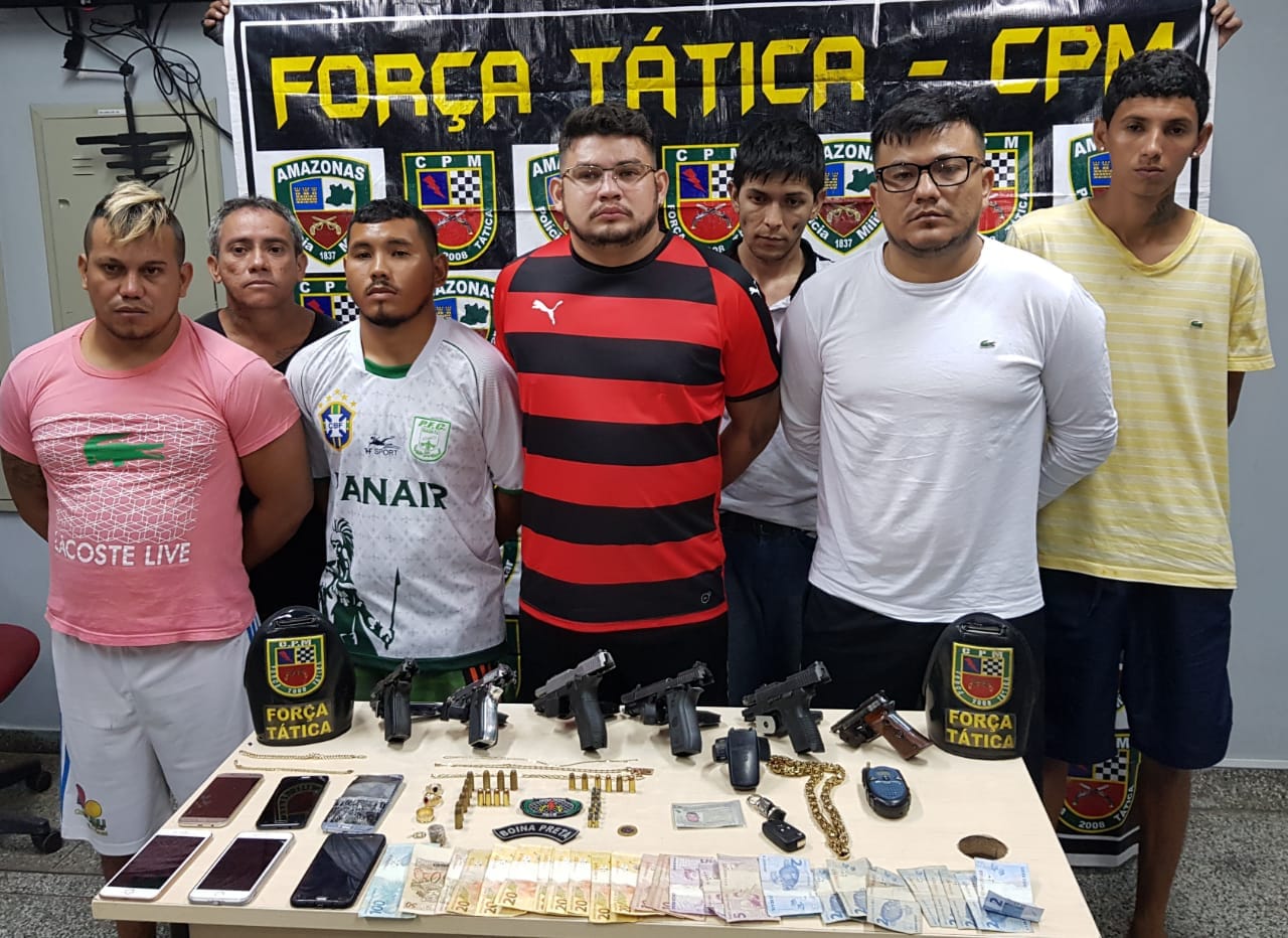 Apontados como membros da FDN, sete homens são presos em Manaus