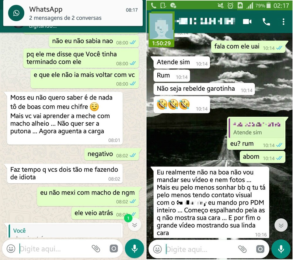 Ex posta nudes de rival em WhatsApp e caso vai parar na polícia