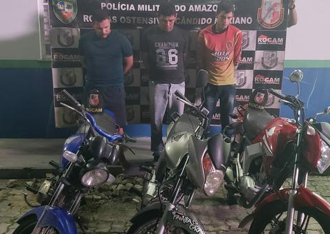Trio é preso com motocicletas clonadas em Manaus