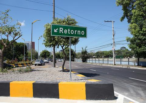 Nova alça de retorno é inaugurada para facilitar trânsito na Coronel Teixeira