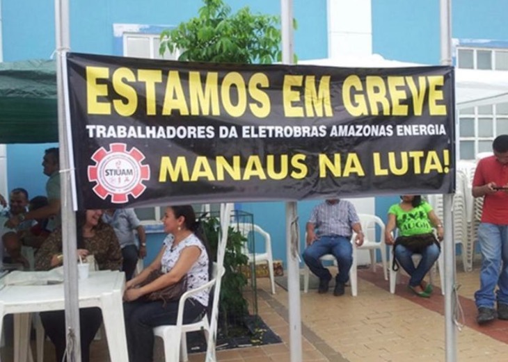 Em Manaus, funcionários da Eletrobras paralisam atividades em protesto contra privatização 