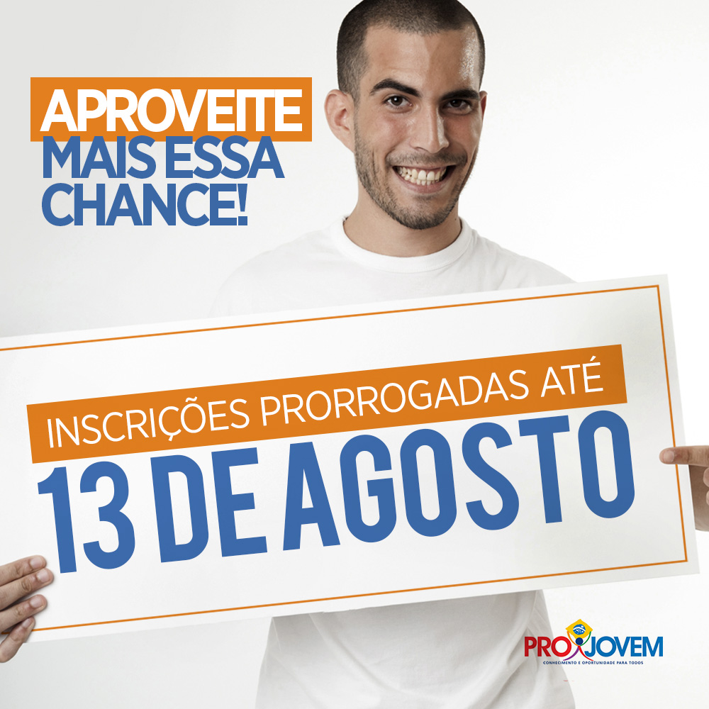 Você tem uma nova chance para se inscrever no Projovem Urbano 2018