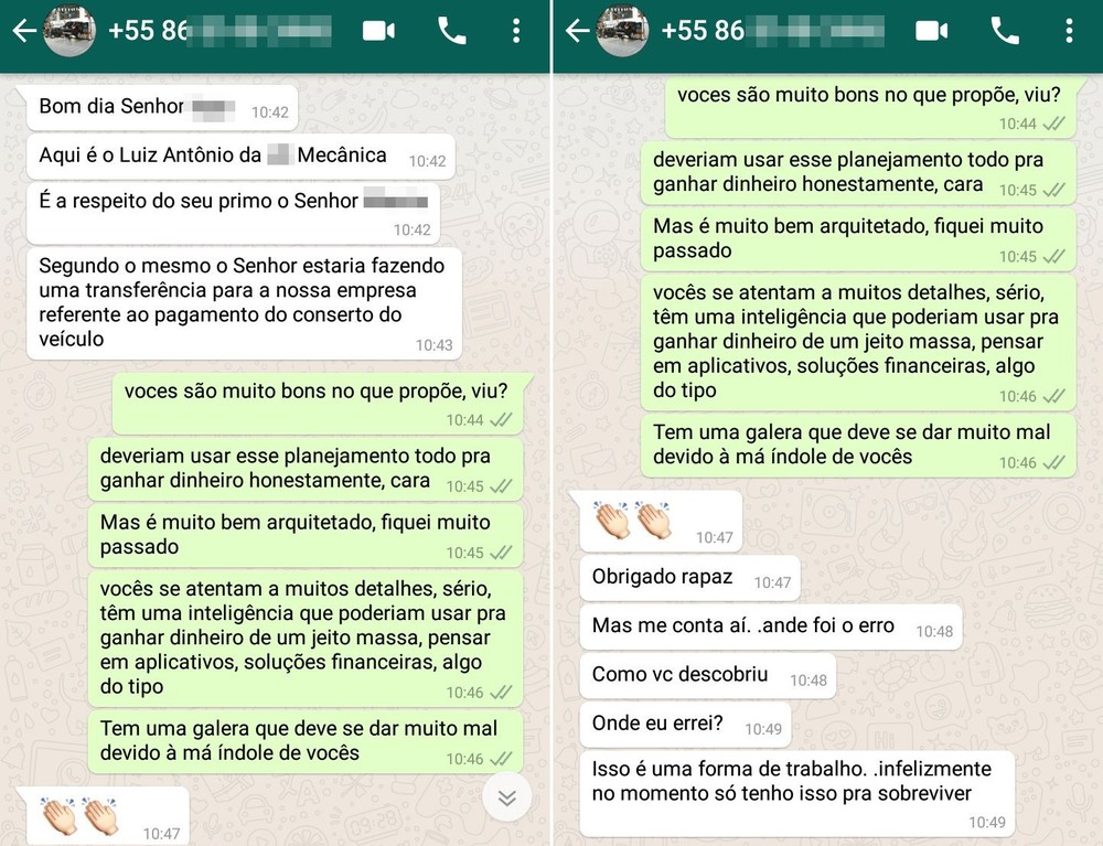 Homem escapa de golpe no WhatsApp e bandido pergunta ‘Onde eu errei?’