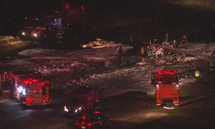 Cinco pessoas sobrevivem a queda de avião em SP