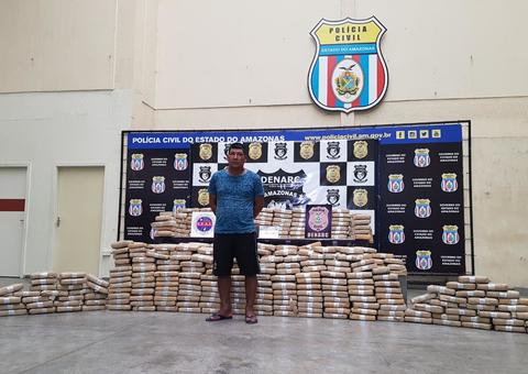 Homem é preso e 500kg de droga apreendido no Amazonas 