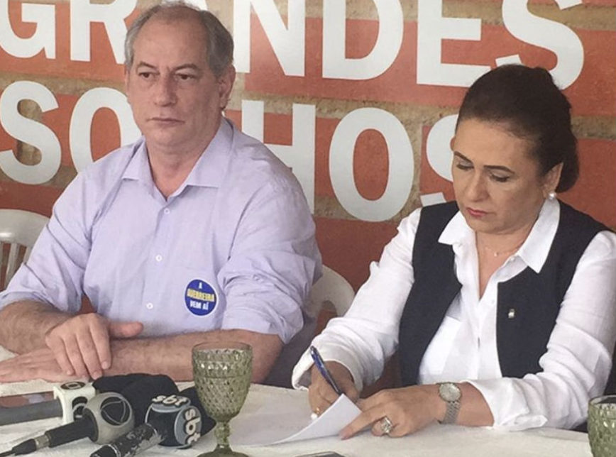  Ciro Gomes terá senadora Kátia Abreu como vice