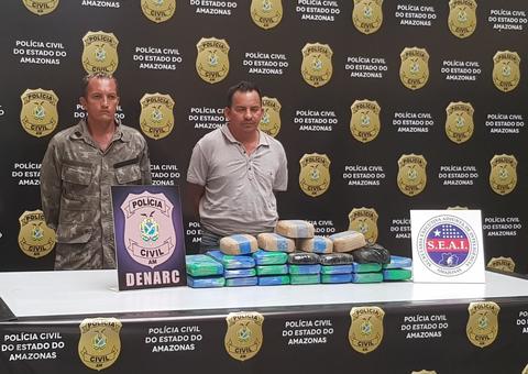 Droga avaliada em R$ 620 mil é apreendida em embarcação no Amazonas
