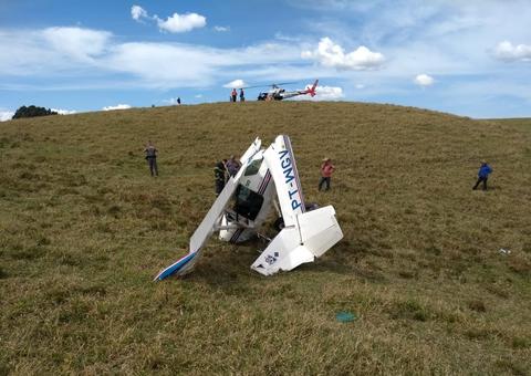 Monomotor cai em fazenda e deixa um ferido