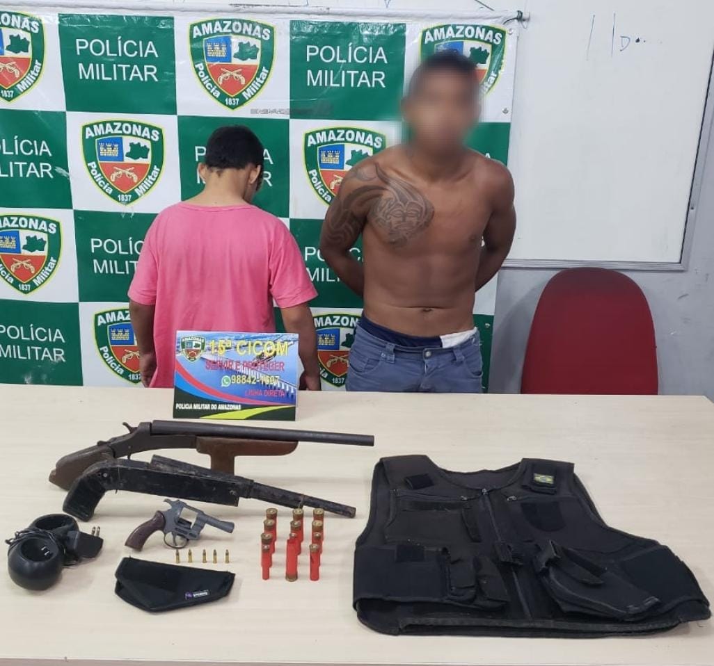 Dupla é presa após trocar tiros com policiais em Manaus