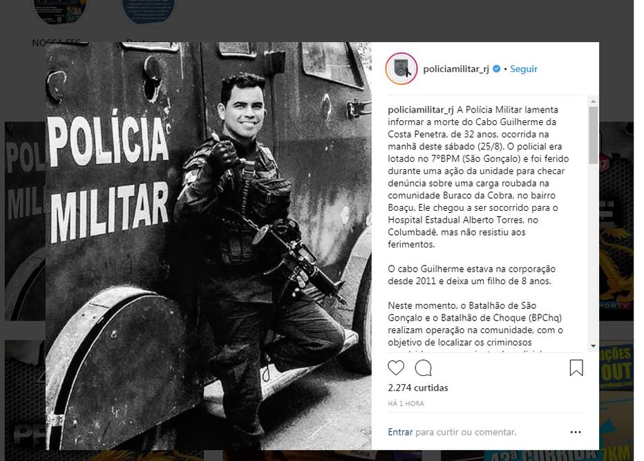 PM é morto em operação de resgate de carga roubada em São Gonçalo (RJ)