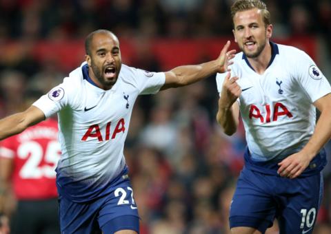 Com dois de Lucas Moura, Tottenham atropela o Manchester United