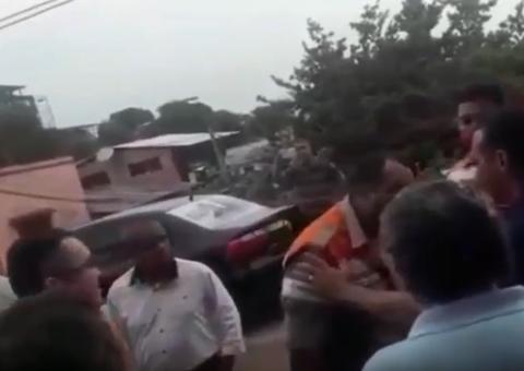 Vídeo mostra confusão entre Jaildo dos Rodoviários, militantes do PCdoB e agentes do Manaustrans