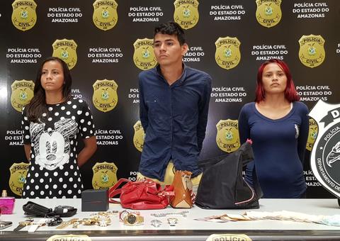 Trio é preso suspeito de invadir e assaltar casa de empresário em Manaus