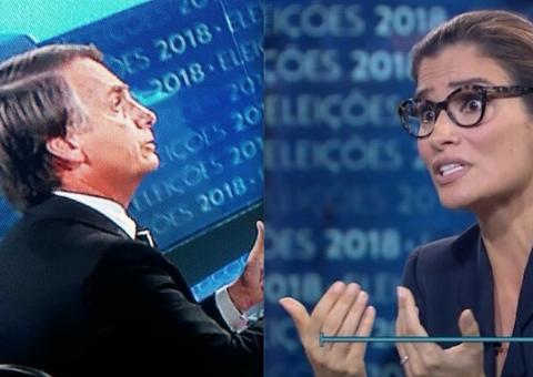 Renata Vasconcellos dá corte em Bolsonaro durante entrevista no Jornal Nacional