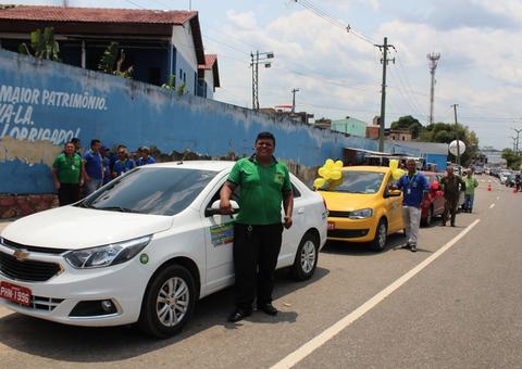 Prefeitura inspeciona primeira estação intermunicipal de táxis na Ponte Rio Negro