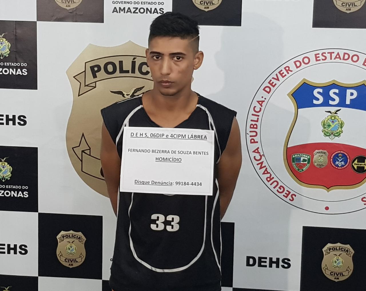 Suspeito de assassinar e atear fogo em adolescente é preso no Amazonas 