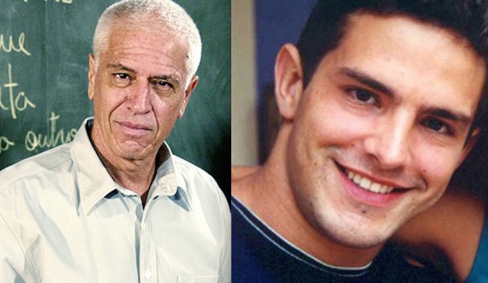 Aos 70, Nuno Leal Maia reaparece em aula de surf com Iran Malfitano