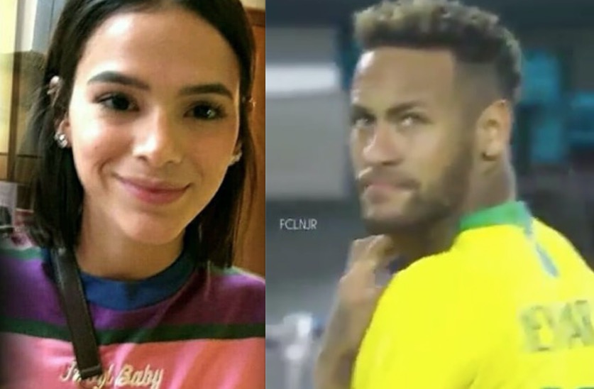 Da arquibancada, Bruna Marquezine manda recado para Neymar durante amistoso  