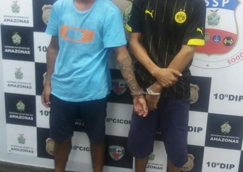 Após roubar carro para fazer arrastões, dupla é perseguida e presa em Manaus