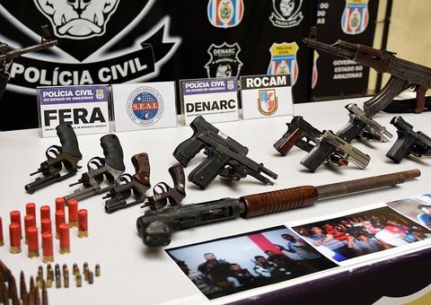 Polícia resgata mais de 1.400 armas das mãos de criminosos em Manaus