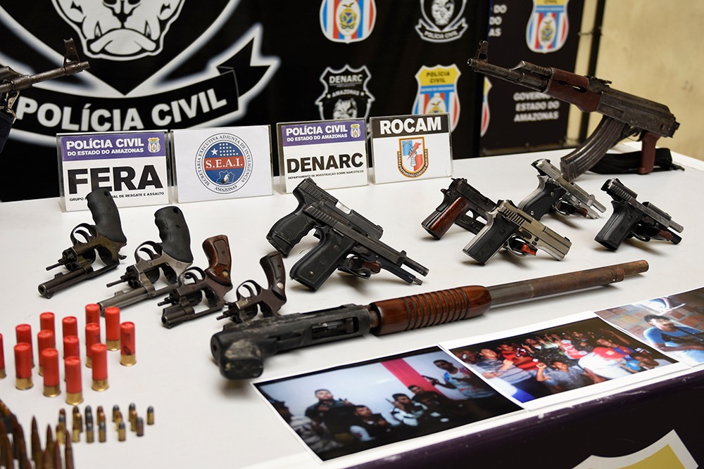 Polícia resgata mais de 1.400 armas das mãos de criminosos em Manaus