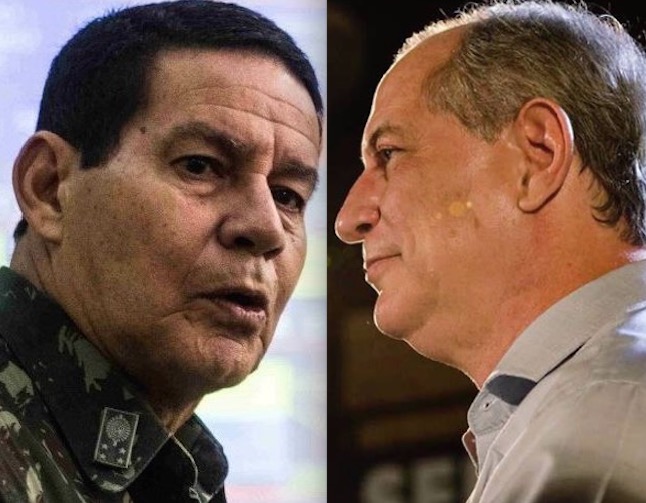 Ciro Gomes e general Mourão chegam a Manaus nesta sexta-feira 