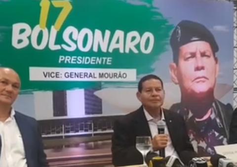 General Mourão diz que Bolsonaro sofre preconceito e que vai reforçar fronteiras do Amazonas 