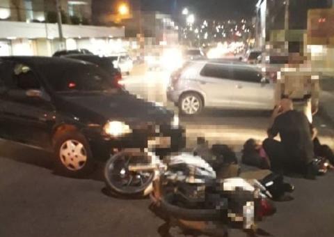 Acidentes em série marcam noite e deixam duas pessoas feridas em Manaus