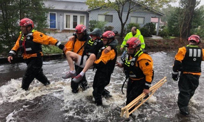 Tempestade tropical Florence deixa cinco mortos em passagem pelos EUA