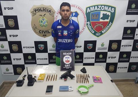 Com arma, drogas e munições, suposto pistoleiro da FDN é preso em Manaus
