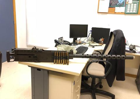 Polícia apreende metralhadora com capacidade de disparar até 600 tiros por minuto