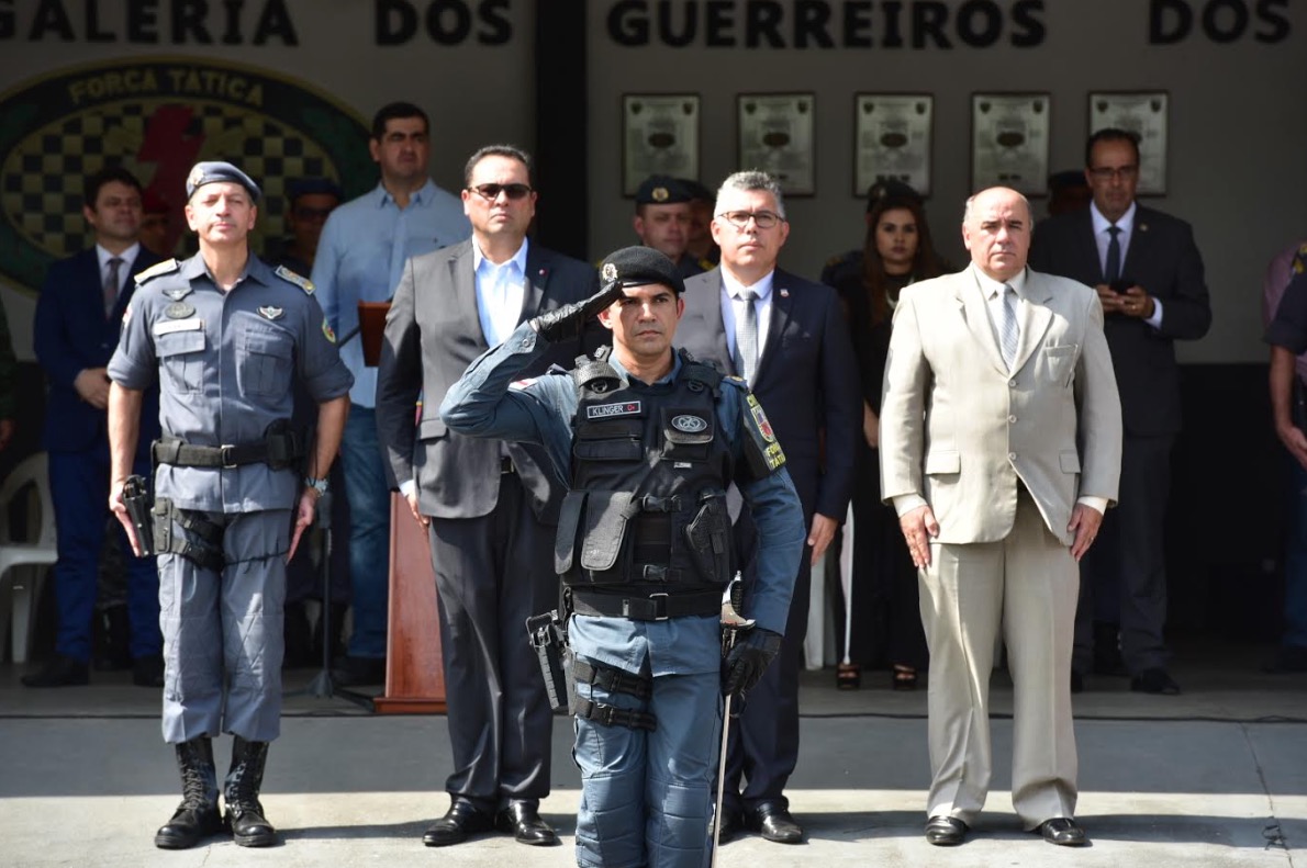 Sistema de segurança empossa novo comandante da Força Tática da Polícia Militar em Manaus