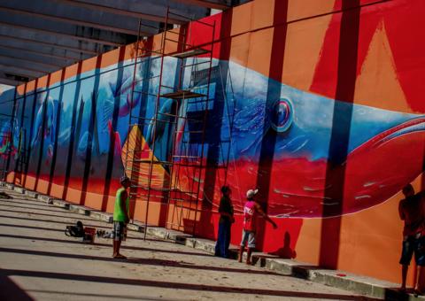 Grafite amazônico vai embelezar Avenida das Flores