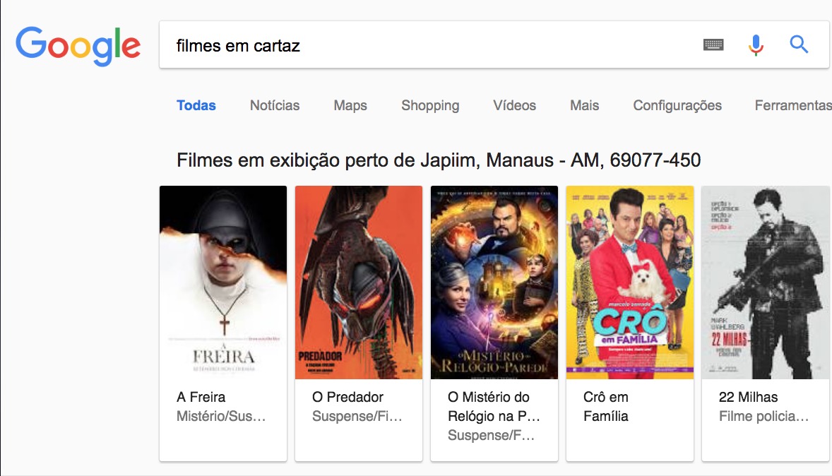 Google encontra bilhete de cinema mais barato