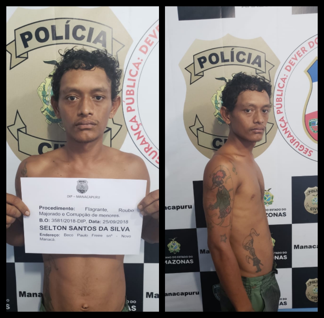 Homem é preso e adolescente é apreendido por suspeita de roubo no Amazonas