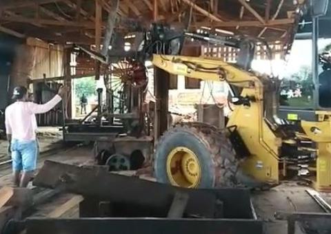 Ibama flagra serraria embargada praticando crime ambiental no Amazonas 
