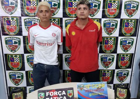 Suspeita de roubar carro, dupla de novinhos é perseguida e presa em Manaus