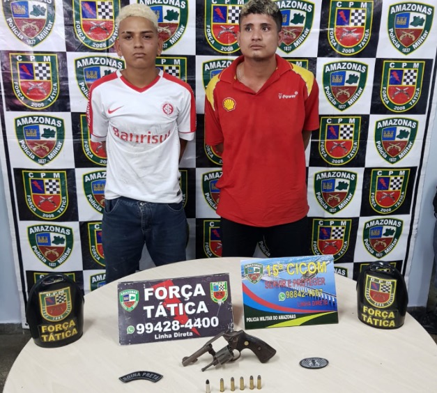 Suspeita de roubar carro, dupla de novinhos é perseguida e presa em Manaus