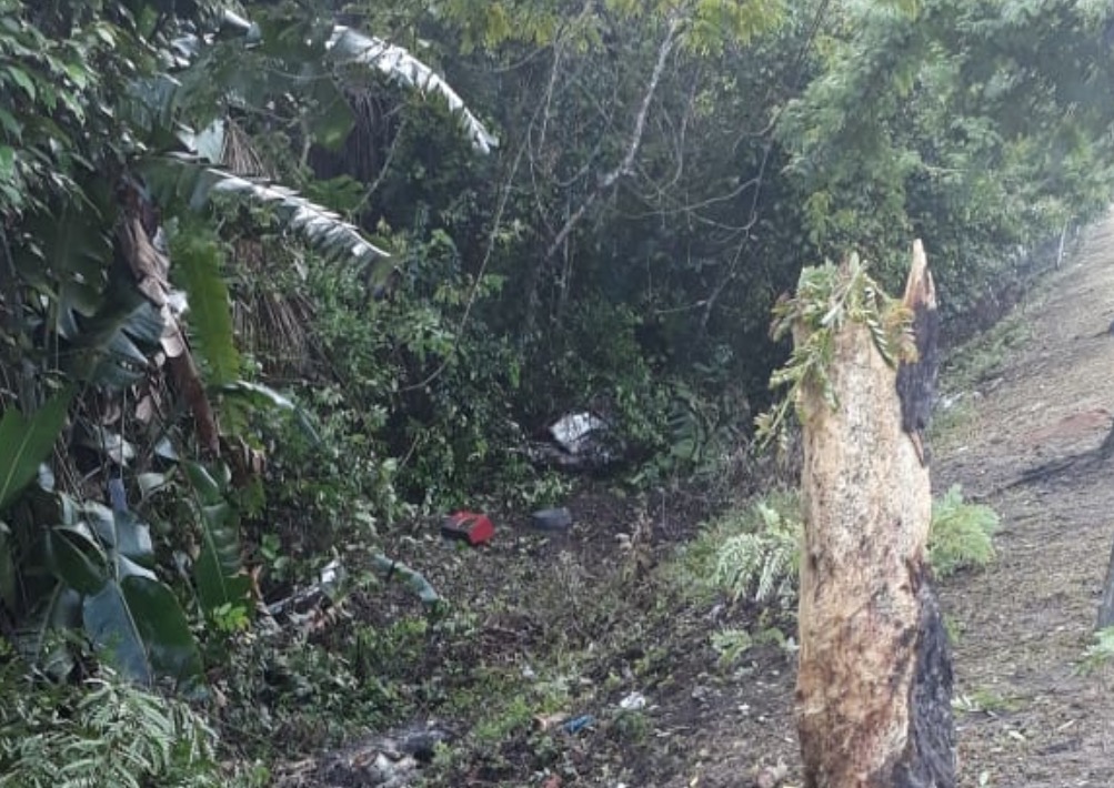 Carro capota misteriosamente em avenida de Manaus