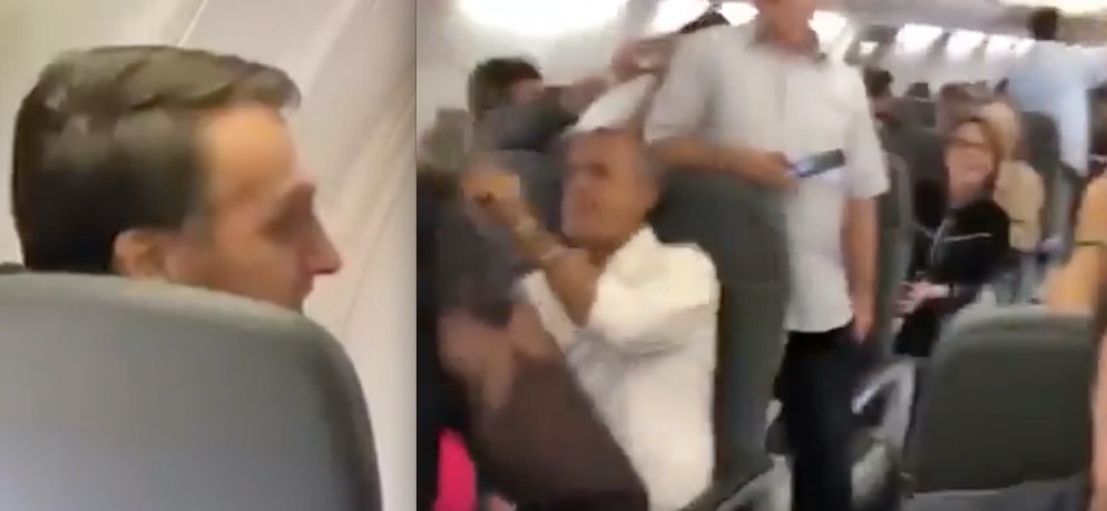 Veja o momento da confusão e gritaria em avião durante voo com Bolsonaro