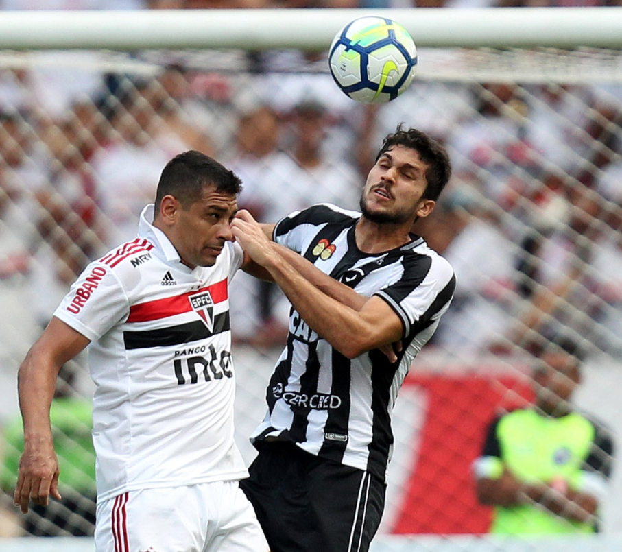 Botafogo larga na frente, mas empata com o São Paulo no Nilton Santos  