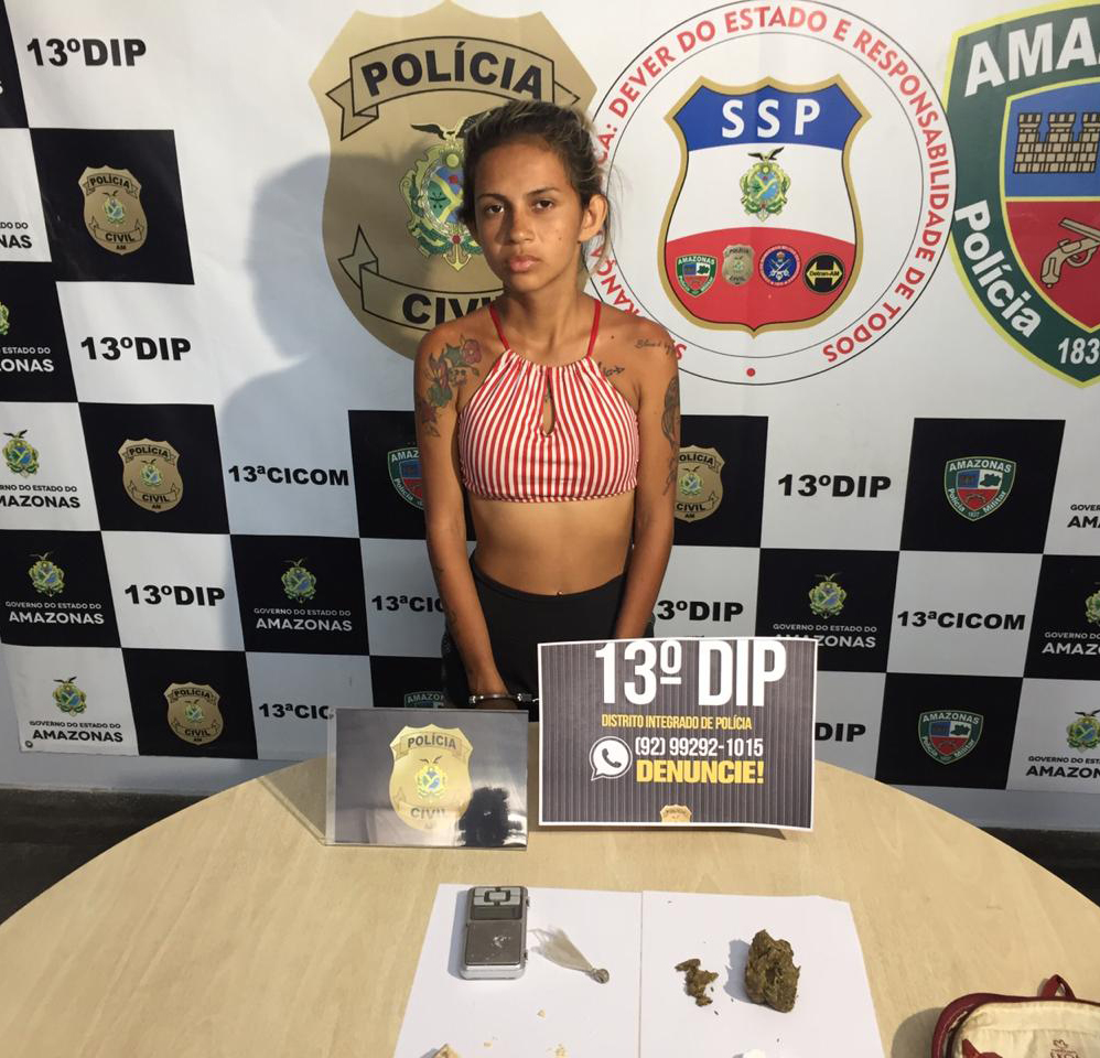 Mulher é presa com drogas em bairro de Manaus 