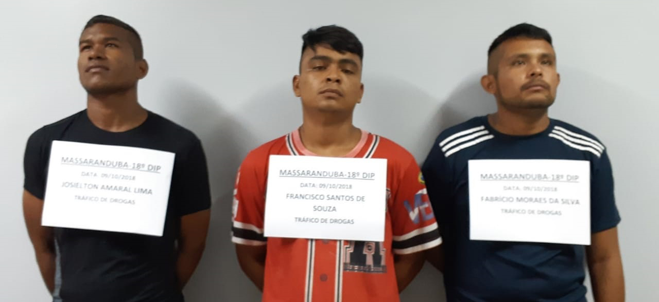 Trio é preso com cocaína, oxi e maconha em Manaus 