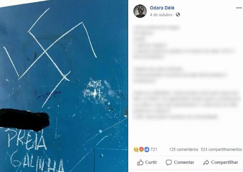 Professora é chamada de 'preta galinha' por estudantes que desenham símbolo nazista em escola