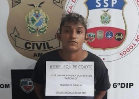 Foragido do Compaj é preso com drogas em Manaus