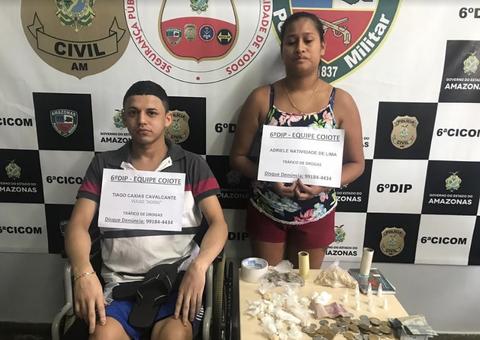 Casal é preso com vários tipos de drogas em Manaus