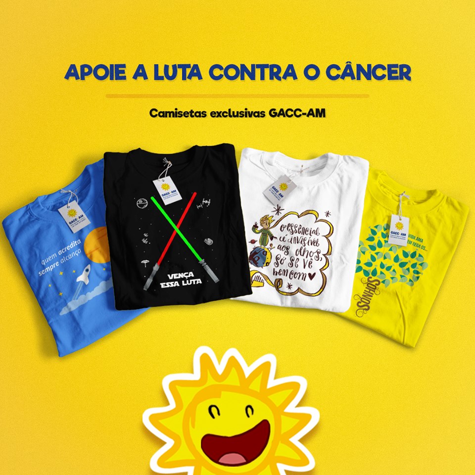 Camisetas do GACC-AM já estão à venda para arrecadar fundos