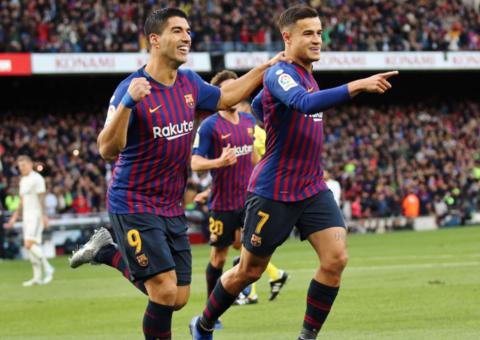 Com atuação brilhante de Suárez, Barcelona goleia Real Madrid em clássico