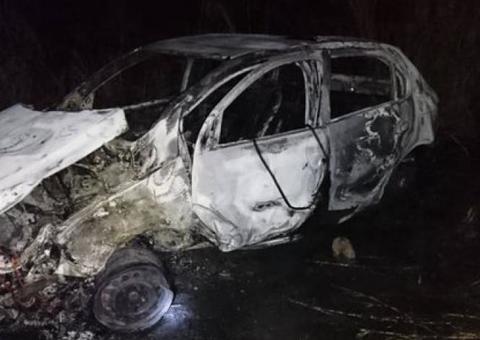 Motorista morre carbonizado em acidente na estrada 